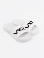 Pohodlné dámské bílé  nazouváky na plochém podpatku