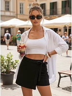 Dámská džínová sukně-šortky černá FashionStreet SY0494
