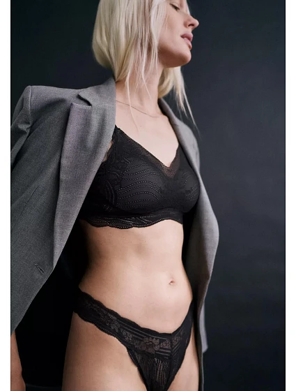 Triumph Lift Smart Highleg Brazilian EX - BLACK - TRIUMPH BLACK - TRIUMPH