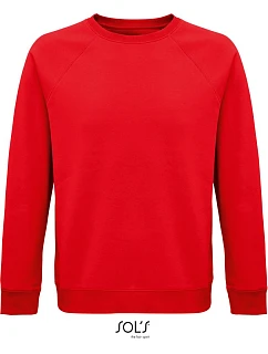 SOL'S Space Unisex raglánová mikina z bio bavlny 25.3567 red