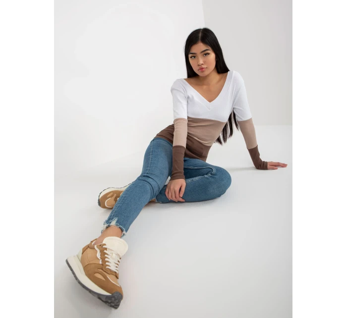 Halenka RV BZ 8429.18P bílo-hnědá Halenka RV BZ 8429.18P bílo-hnědá