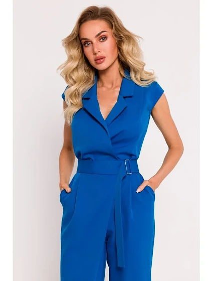 model 19660738 Kombinéza s asymetrickým vzorem modrá - Moe