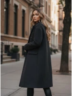 Dámský zimní kabát dlouhý oversize černý FashionStreet NY0765z