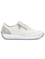 Dámská krémová kožená sportovní polobotka model 21910625 - Rieker Dámská krémová kožená sportovní polobotka model 21910625 - Rieker