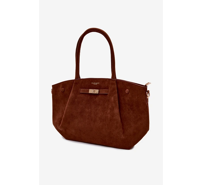 Shopper kabelka z imitace semiše Camel model 22111604 - Flora&Co