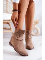 Prolamované dámské jarní boty Béžová Royale Prolamované dámské jarní boty Béžová Royale
