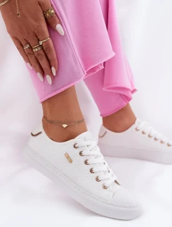 Dámské plátěné tenisky Big Star – bílé