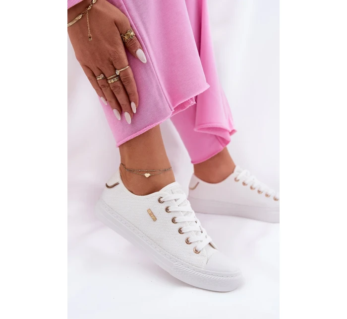 Dámské plátěné tenisky Big Star – bílé