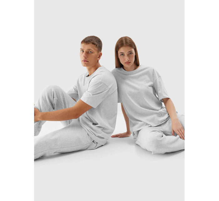Unisex bavlněné tričko 4FAW23TTSHU0885-27M šedé - 4F