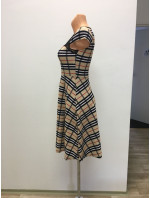 Dámské šaty s vzorem středně dlouhé Hnědá / S/M model 15042884 - LOVER