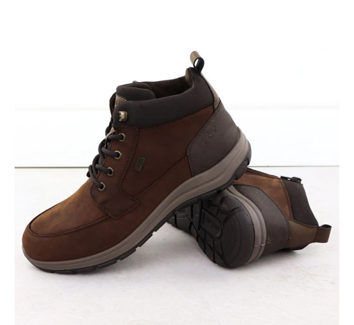 Pánské hnědé kožené nepromokavé boty Rieker 03630-22 Pánské hnědé kožené nepromokavé boty Rieker 03630-22