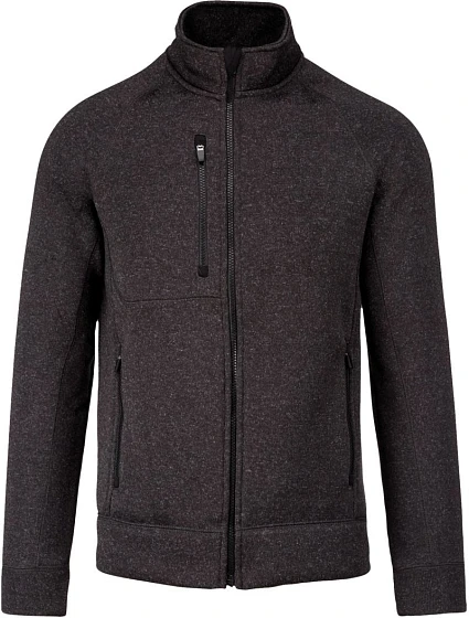Kariban K 9106 Pánská melanžová pletená fleecová bunda 20.9106 dark grey melange Kariban K 9106 Pánská melanžová pletená fleecová bunda 20.9106 dark grey melange