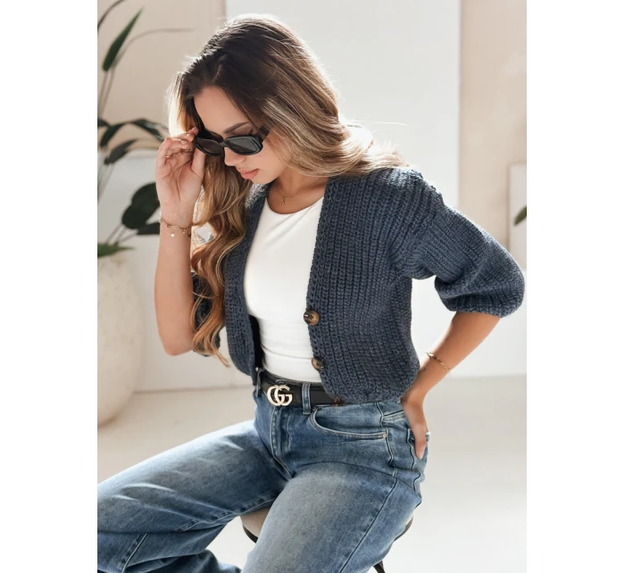 NUTI dámský svetr modrý FashionStreet MY1675 NUTI dámský svetr modrý FashionStreet MY1675