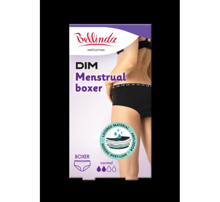 Bavlněné menstruační kalhotky BOXER   černá model 17448268 - Bellinda