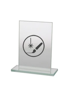 Gravírovaná skleněná trofej + malířská výplň