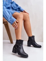 Dámské Kotníkové Boty Na Podpatku Zateplené Černé Lobina Dámské Kotníkové Boty Na Podpatku Zateplené Černé Lobina