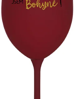 VÍNO JE NÁPOJ BOHŮ. JSEM BOHYNĚ! - bordo sklenice na víno 350 ml