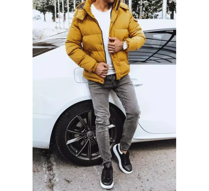 Pánská prošívaná zimní bunda žlutá FashionStreet TX4180