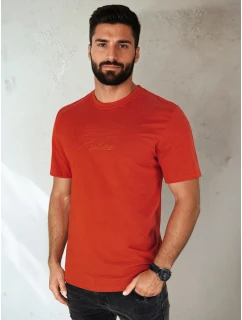 Pánské oranžové tričko s potiskem Dstreet RX5411
