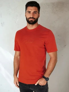 Pánské oranžové tričko s potiskem Dstreet RX5411