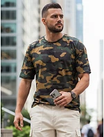 Pánské khaki maskáčové tričko Dstreet model 21978139 - FashionStreet