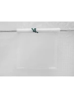 SKLENÍK ZAHRADNÍ TUNEL 200X300X200CM PE KONSTRUKCE BÍLÁ OCEL