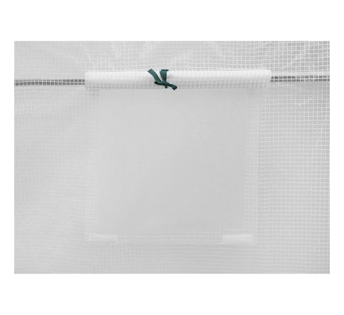 SKLENÍK ZAHRADNÍ TUNEL 200X300X200CM PE KONSTRUKCE BÍLÁ OCEL