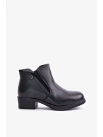 Kotníkové boty s nízkým svrškem zateplené kožíškem Vinceza černé Kotníkové boty s nízkým svrškem zateplené kožíškem Vinceza černé