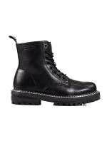 Pěkné černé kotníčkové boty dámské bez podpatku Pěkné černé kotníčkové boty dámské bez podpatku