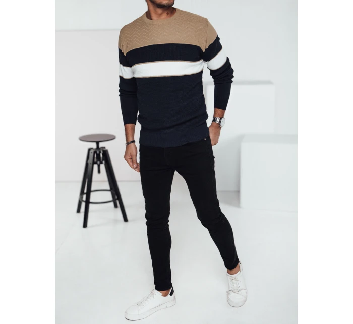 Pánský tmavě modrý svetr FashionStreet WX2284