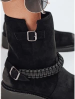 Dámské černé semišové boty FashionStreet ZY1032