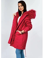 DAMSKA PARKA ZIMOWA Z I KAPTUREM CZERWONA model 21242000 - Libland DAMSKA PARKA ZIMOWA Z I KAPTUREM CZERWONA model 21242000 - Libland