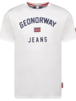 Geografické Norsko tričko Jassier 254 M SY1361H/GN-White pánské