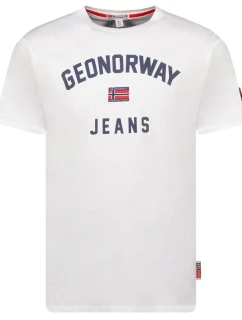 Geografické Norsko tričko Jassier 254 M SY1361H/GN-White pánské