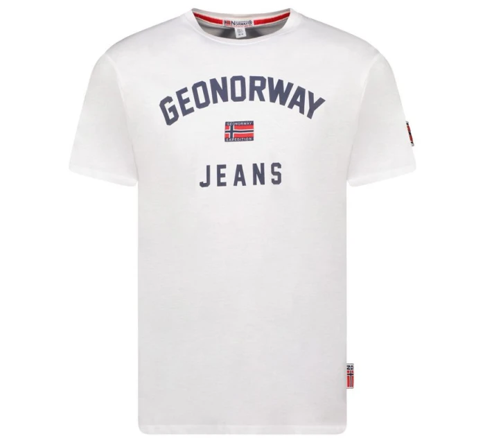 Geografické Norsko tričko Jassier 254 M SY1361H/GN-White pánské Geografické Norsko tričko Jassier 254 M SY1361H/GN-White pánské