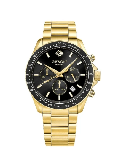 Pánské hodinky Giewont Chronograph Sapphire Gold Black GW3520-B4 Pánské hodinky Giewont Chronograph Sapphire Gold Black GW3520-B4