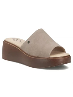 Dámské šedé kožené žabky Filippo DK7798