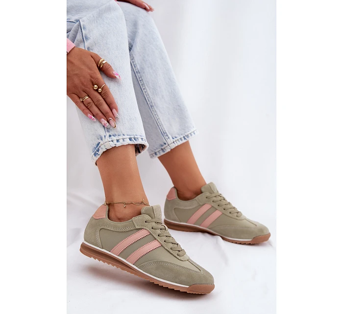 Semišové Sportovní Boty Dámské  Zelené model 22107492 - McArthur