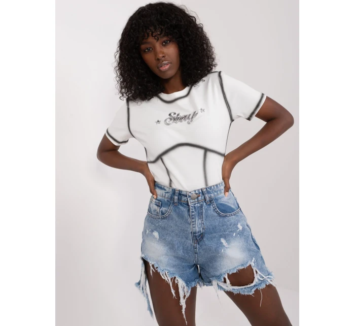 T shirt NM TS model 19662285 biały - FPrice T shirt NM TS model 19662285 biały - FPrice