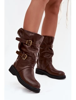Dámské kozačky CLS-555 Tmavě hnědá - Joalice Paris