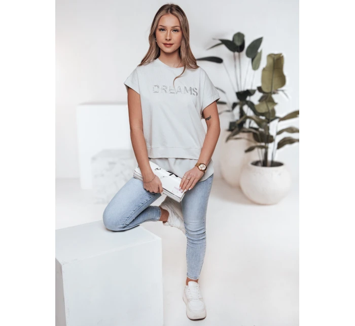 Dámské pistáciové tričko DREAMY FashionStreet RY2520 Dámské pistáciové tričko DREAMY FashionStreet RY2520