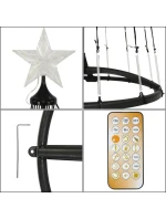 DEKORATIVNÍ VÁNOČNÍ STROMEK 550LED TEPLÁ BÍLÁ 300CM ČERNÁ