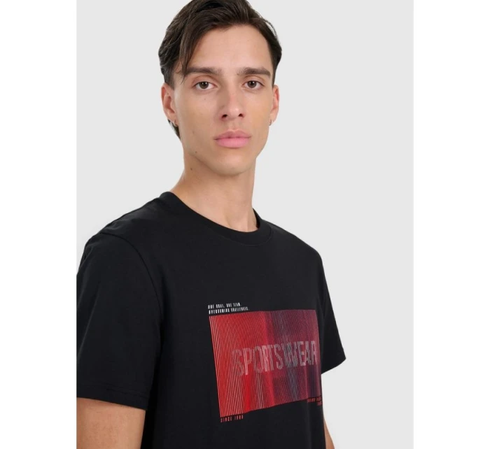 Pánské tričko s potiskem 4F 4FRAW25TTSHM3224-20S