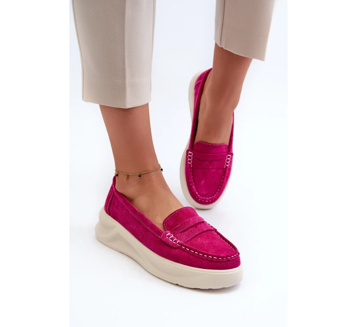 Semišové dámské mokasíny Fuksja Filidia Semišové dámské mokasíny Fuksja Filidia