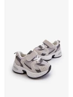 Dětské Tenisky na suchý zip Sportovní obuv Šedá Rulagia Dětské Tenisky na suchý zip Sportovní obuv Šedá Rulagia
