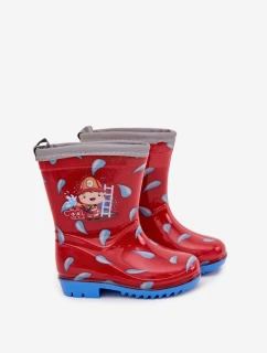 Dětské holínky „hasič“ Breezly – červené