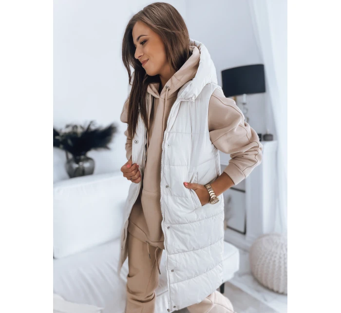 Dámská prošívaná vesta NOELIA bílá FashionStreet TY3133