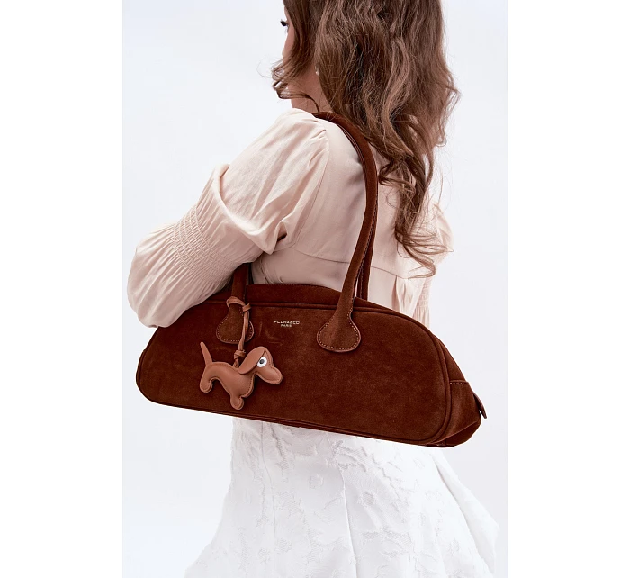 Kožená kabelka s přívěskem Camel model 22111644 - Flora&Co