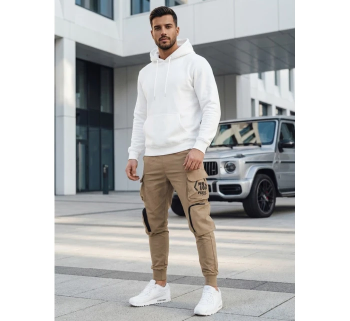 FashionStreet béžové pánské bojové kalhoty UX4166