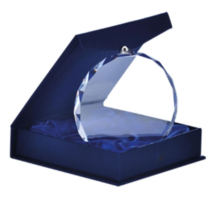 Skleněná medaile s pouzdrem